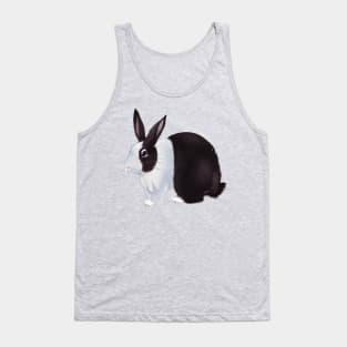 Cute Chubby Black and White Dutch Rabbit Tank Top